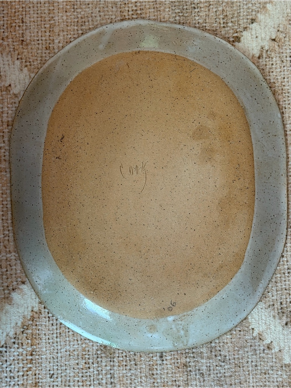 Vintage 90’s Studio Pottery Fern Platter - Picture 3 of 6